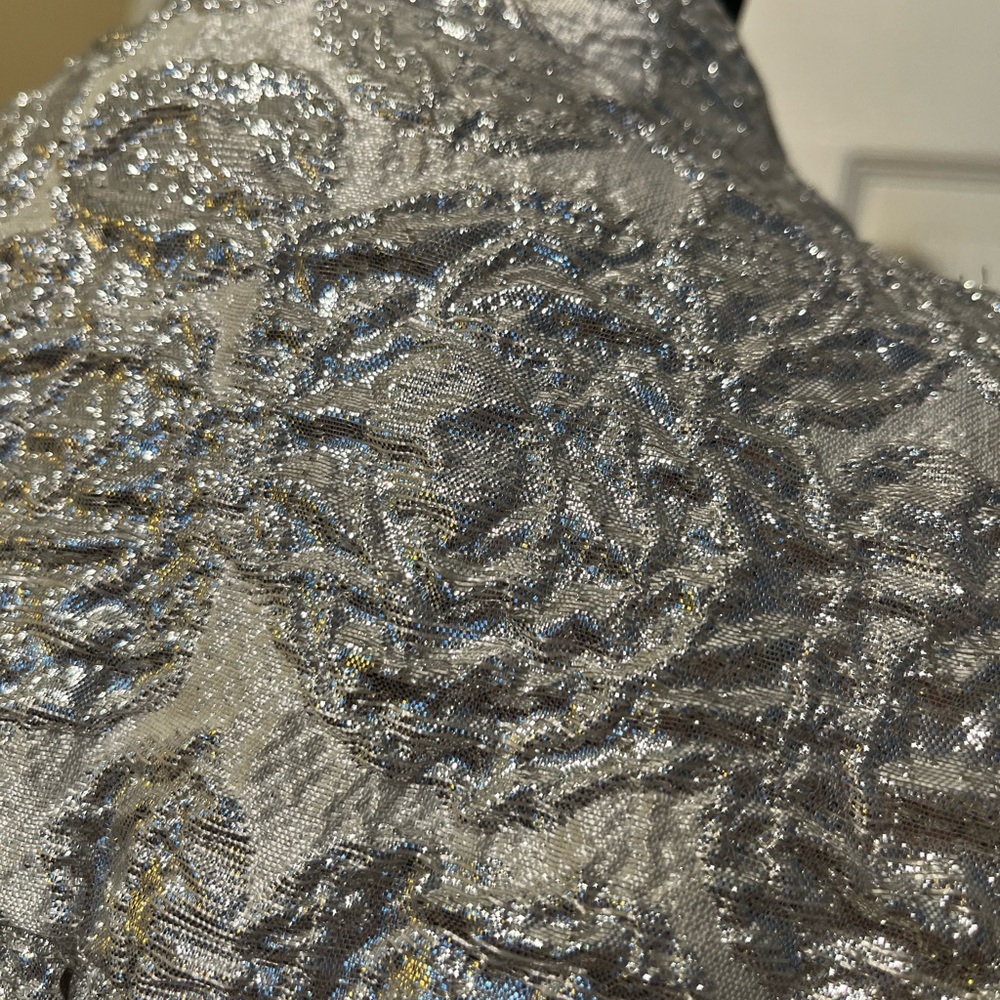 Vintage 1960s Silver Lame Belt Dress - Picture 10 of 11